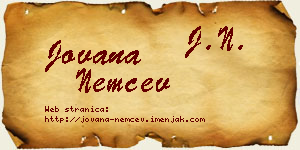 Jovana Nemčev vizit kartica